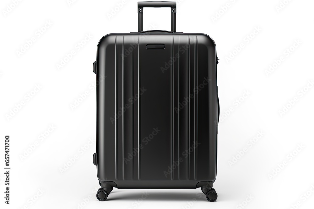 a black suitcase isolated on white background a black suitcase isolated on white background