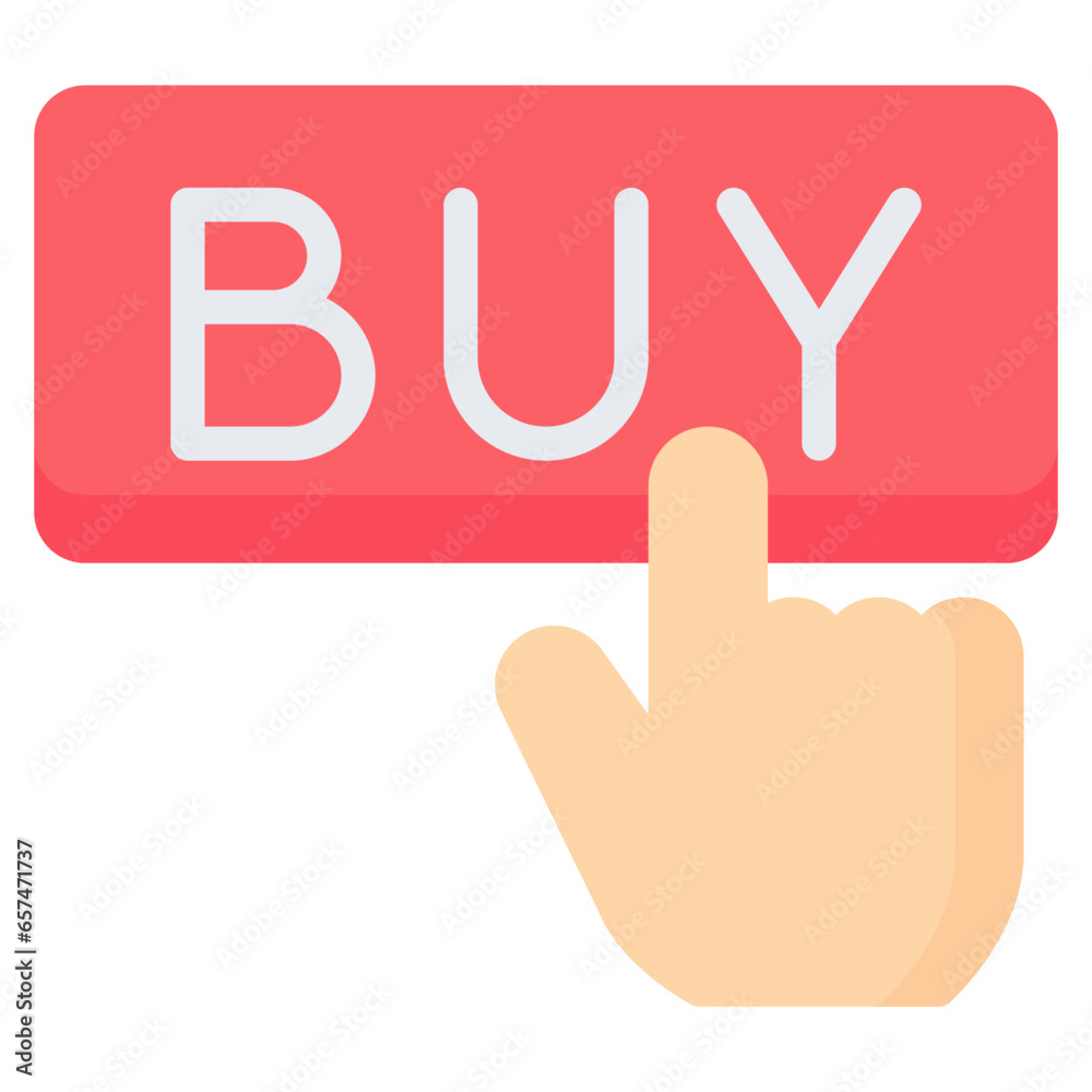 Obraz premium Buy Icon, Flat style icon vector illustration, Suitable for website, mobile app, print, presentation, infographic and any other project.