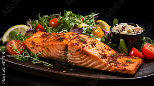 Salmon Fillet with Garden Salad