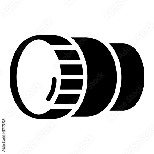 camera lens Solid icon