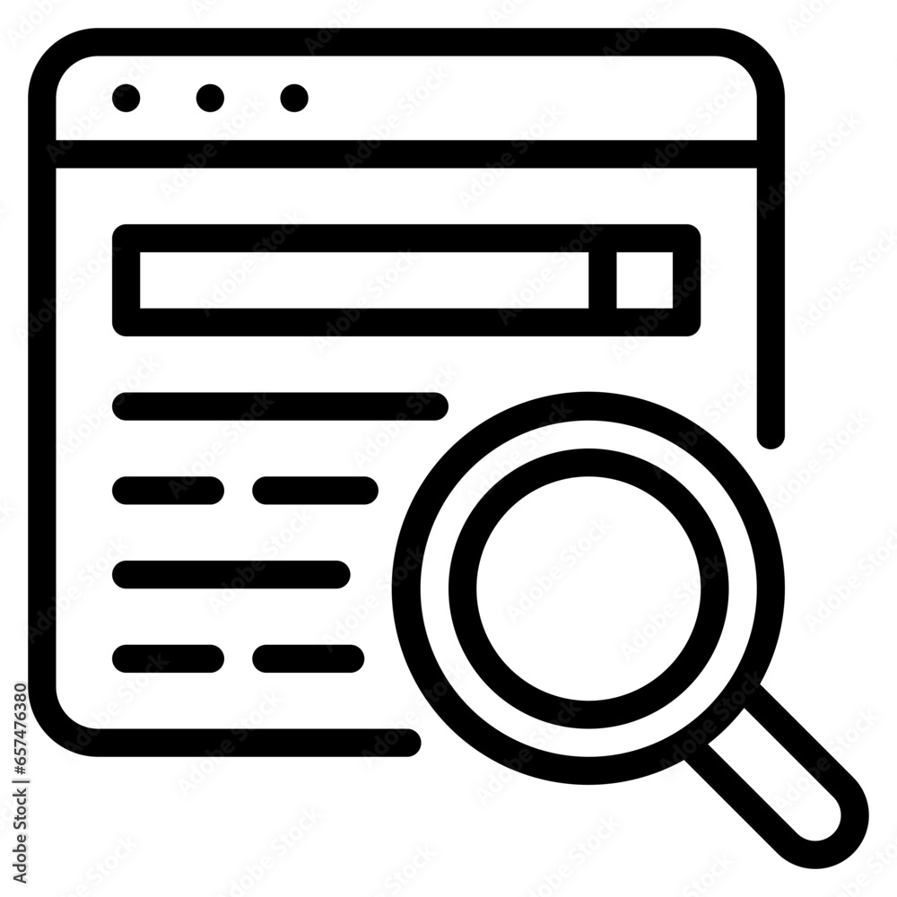 Search Engine Icon, Line style icon vector illustration, Suitable for website, mobile app, print, presentation, infographic and any other project. Search Engine Icon, Line style icon vector illustration, Suitable for website, mobile app, print, presentation, infographic and any other project.