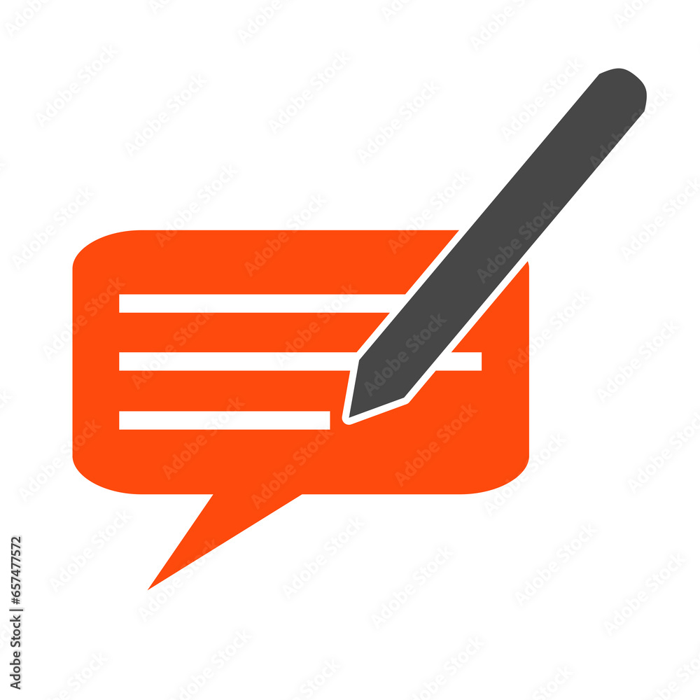 Text oder Beitrag editieren - Icon Sprechblase in rot Text oder Beitrag editieren - Icon Sprechblase in rot