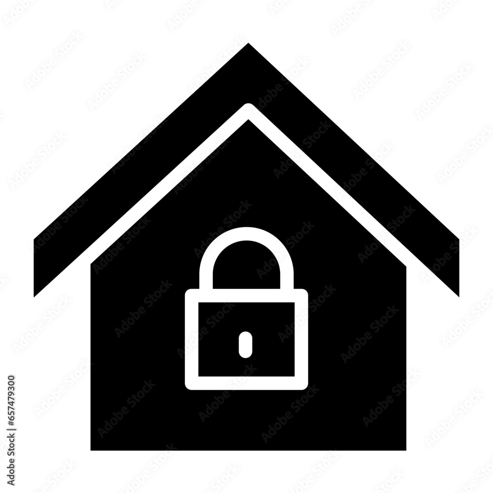 Solid Home Lock icon Solid Home Lock icon