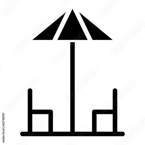 Solid Seaside table icon