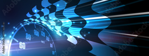 Racing speed background, vector illustration abstraction in car track