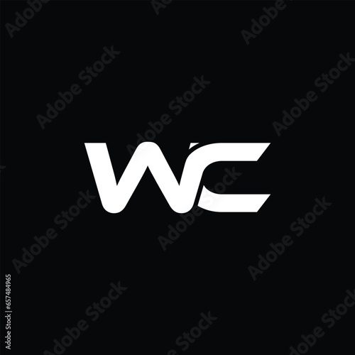 Monogram WC Letter Logo Design. Usable for Business Logo. Logo Element