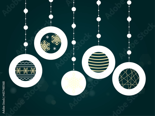 Matériel de décoration de Noël.