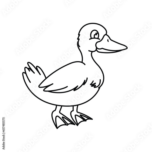 duck cartoon isolated on white