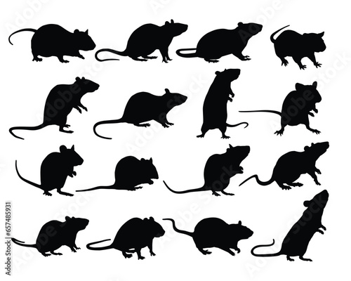 The set silhouettes of rats.
