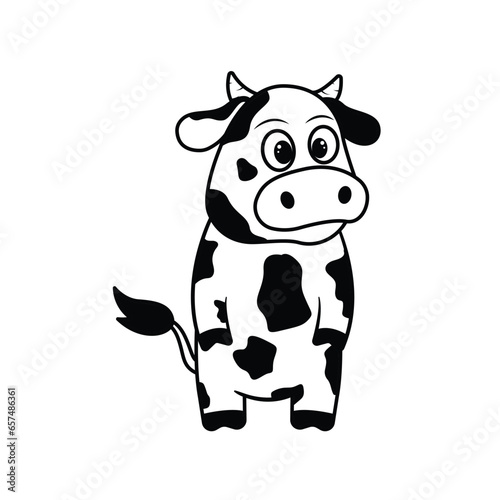 cow cartoon isolated on white