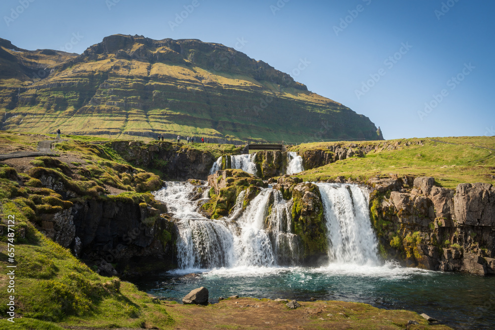 Mt. Kirkjufell and Kirkjufellsfoss Waterfall