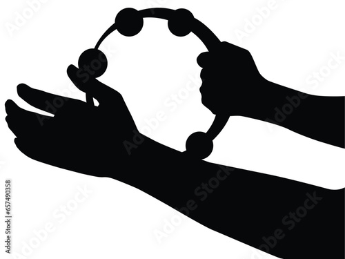 Tambourine Silhouette