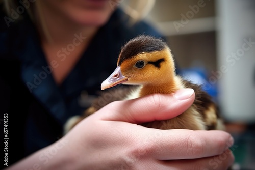 shot of a veterinarian conducting an examination on a rescued duck