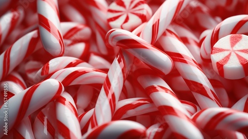 Peppermint candy canes. Christmas background