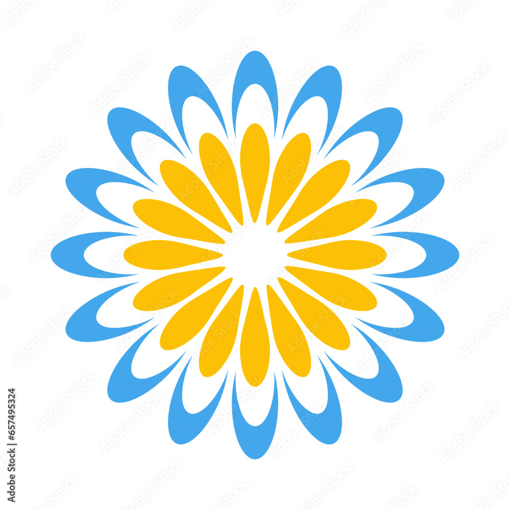 ikona symbolu kwiatu, ilustracja wektorowa - obrazy, fototapety, plakaty 