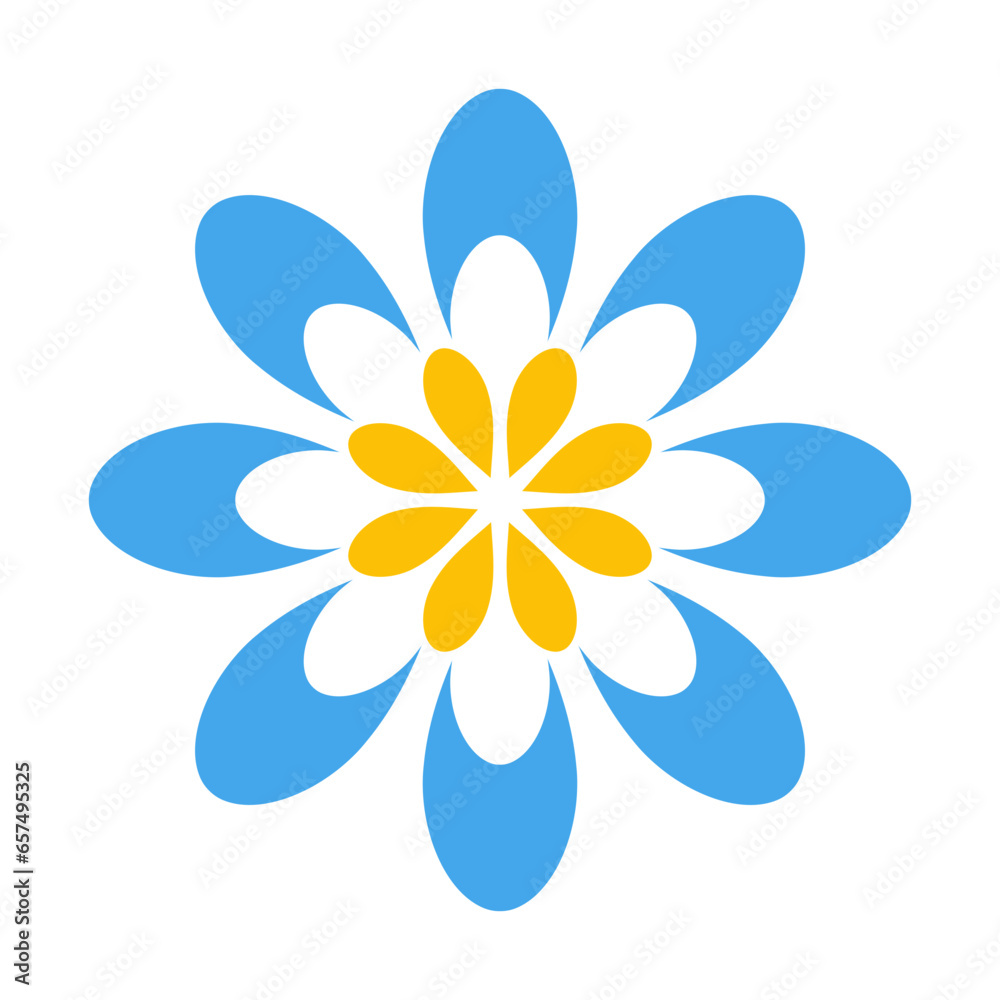 ikona symbolu kwiatu, ilustracja wektorowa - obrazy, fototapety, plakaty 