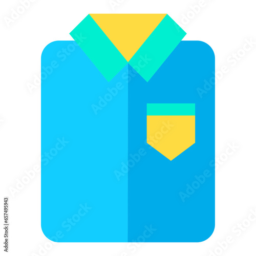 Flat Ironed shirt icon