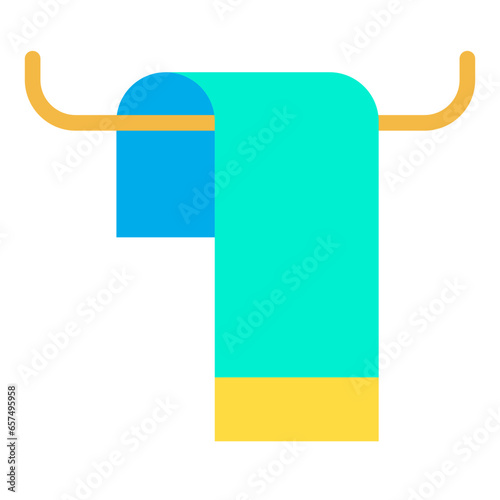 Flat Muffler cloth icon