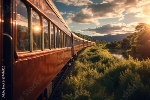 Train travel background