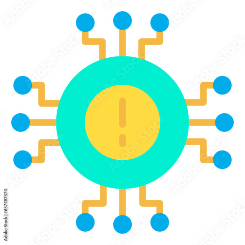 Flat Human mind Info icon