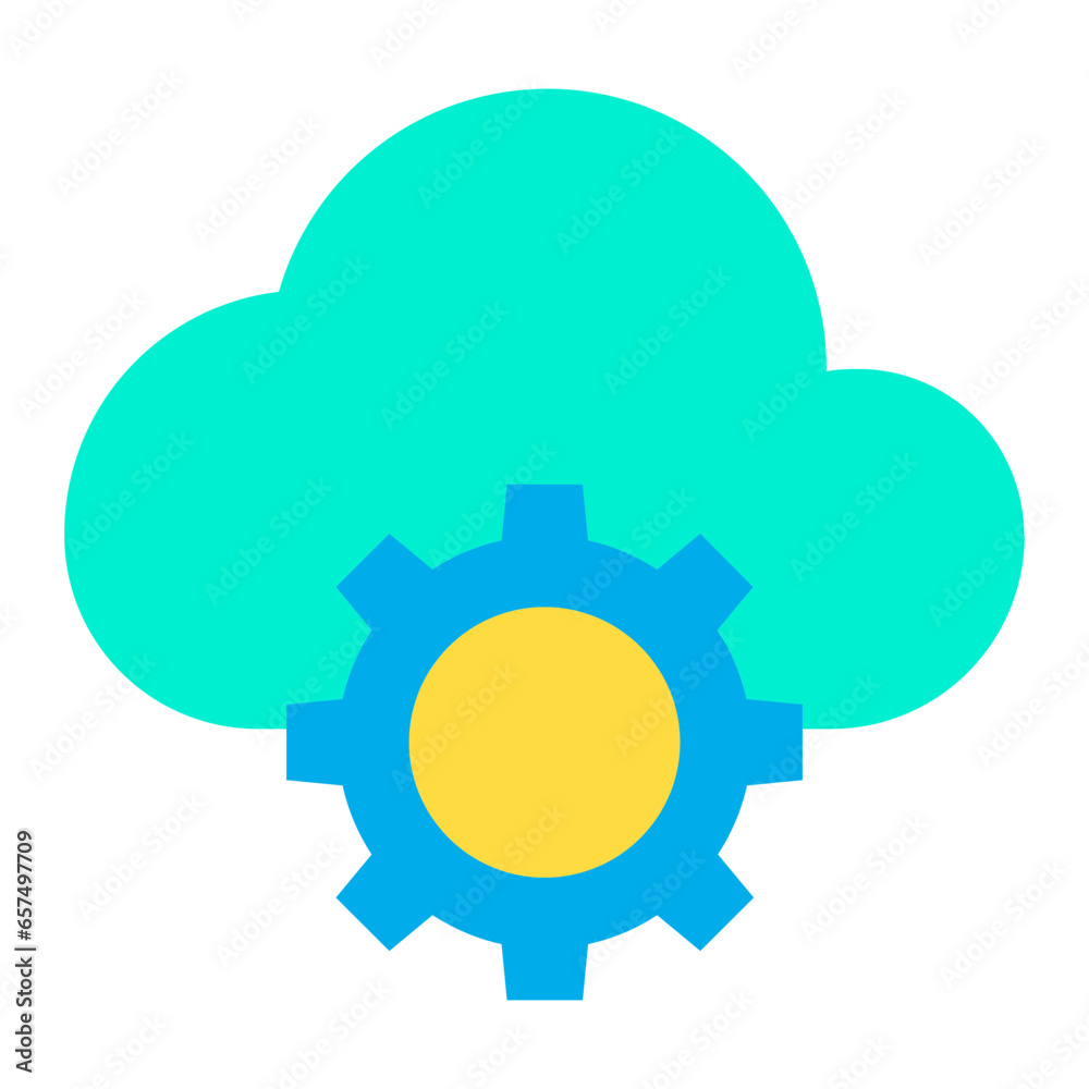 Flat Cloud Setting icon Flat Cloud Setting icon