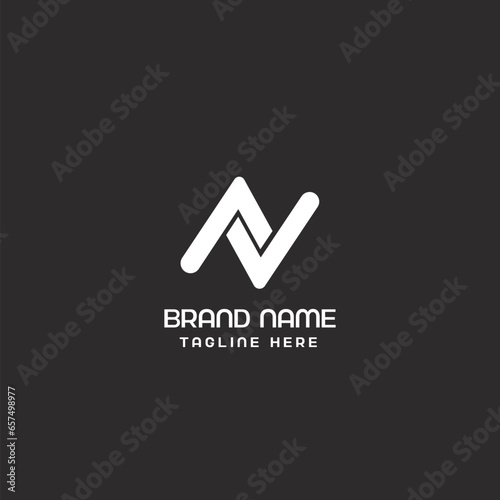 n letter logo design