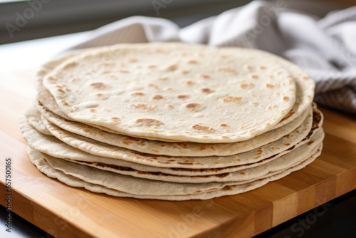full pita bread ready to be filled with gyro ingredients