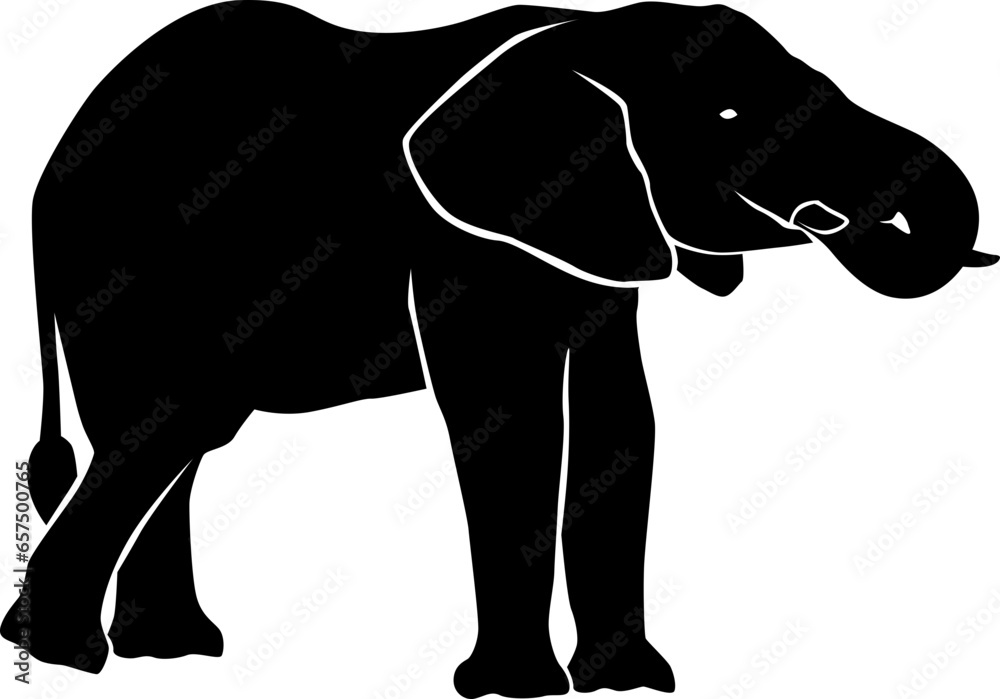 Fototapeta premium elephant africa silhouette