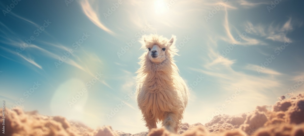 Fototapeta premium Llama. Generative AI technology.