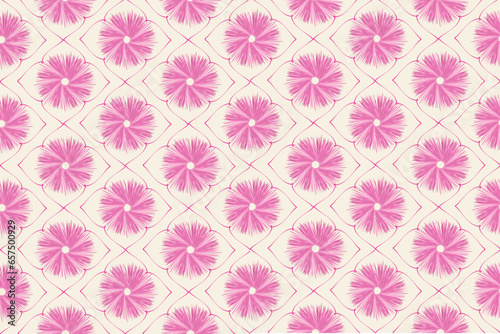 Ikat floral paisley embroidery on pattern traditional.Aztec style abstract vector illustration.design for texture,fabric,clothing,wrapping,decoration.