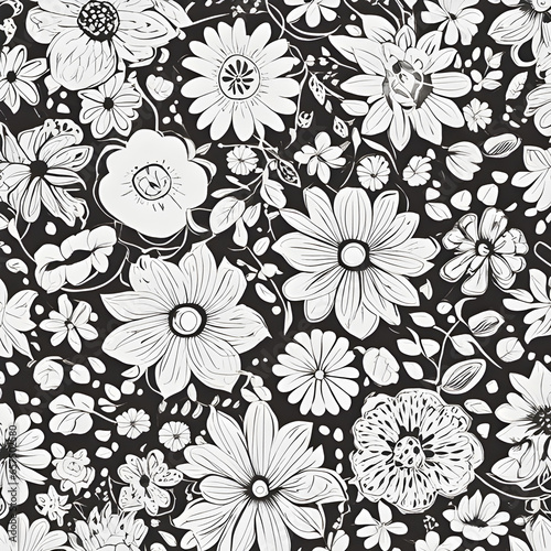 Wallpaper Mural flower pattern Torontodigital.ca