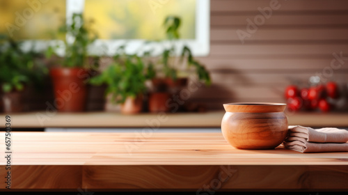 decorative bowls, bamboo cups and flower pots used for dining decoration