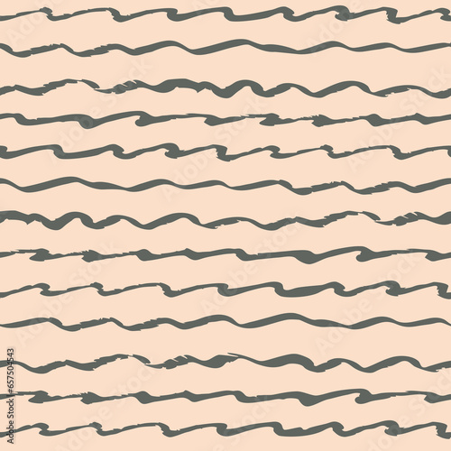 Vector Seamless Hand Drawn Scribble Pattern. Minimal Artistic Sketch Endless Print.