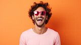Man laughing with sunglasses