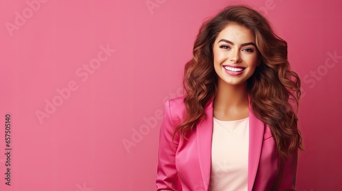 portrait of a businessman in pink suit