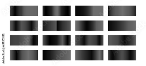 black gold color metal palette swatches palette set design	
