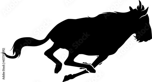 wildebeest silhouette photo