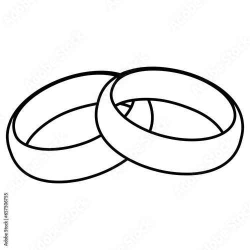 Wedding rings icon vector. Wedding illustration sign. Jewel symbol or logo.