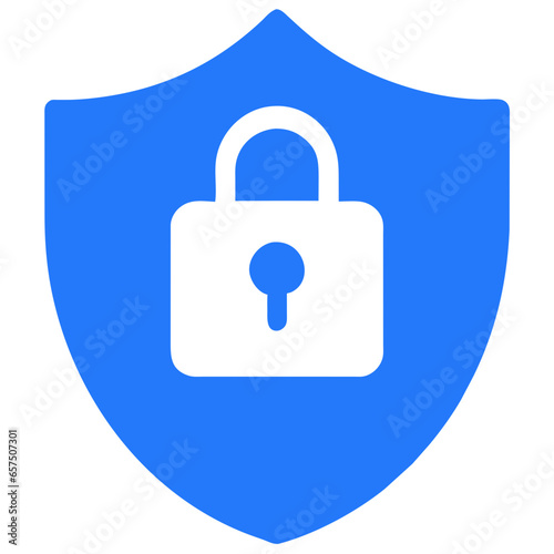lock shield icon button