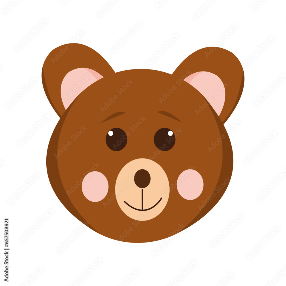 bear cute animal in flat style. bear cute animal in flat style.