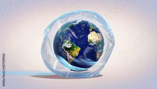 crystal globe in the glass photo