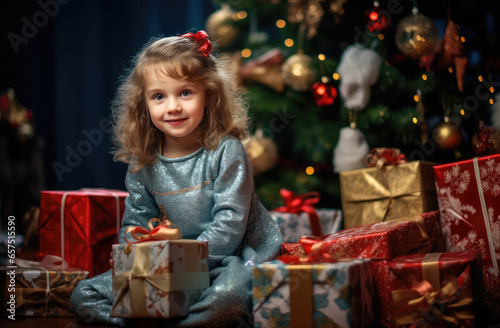 happy kid with Christmas gift © Kien