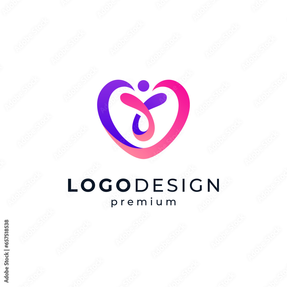 love and people for childcare, peoplecare, charity or orphanage logo design love and people for childcare, peoplecare, charity or orphanage logo design