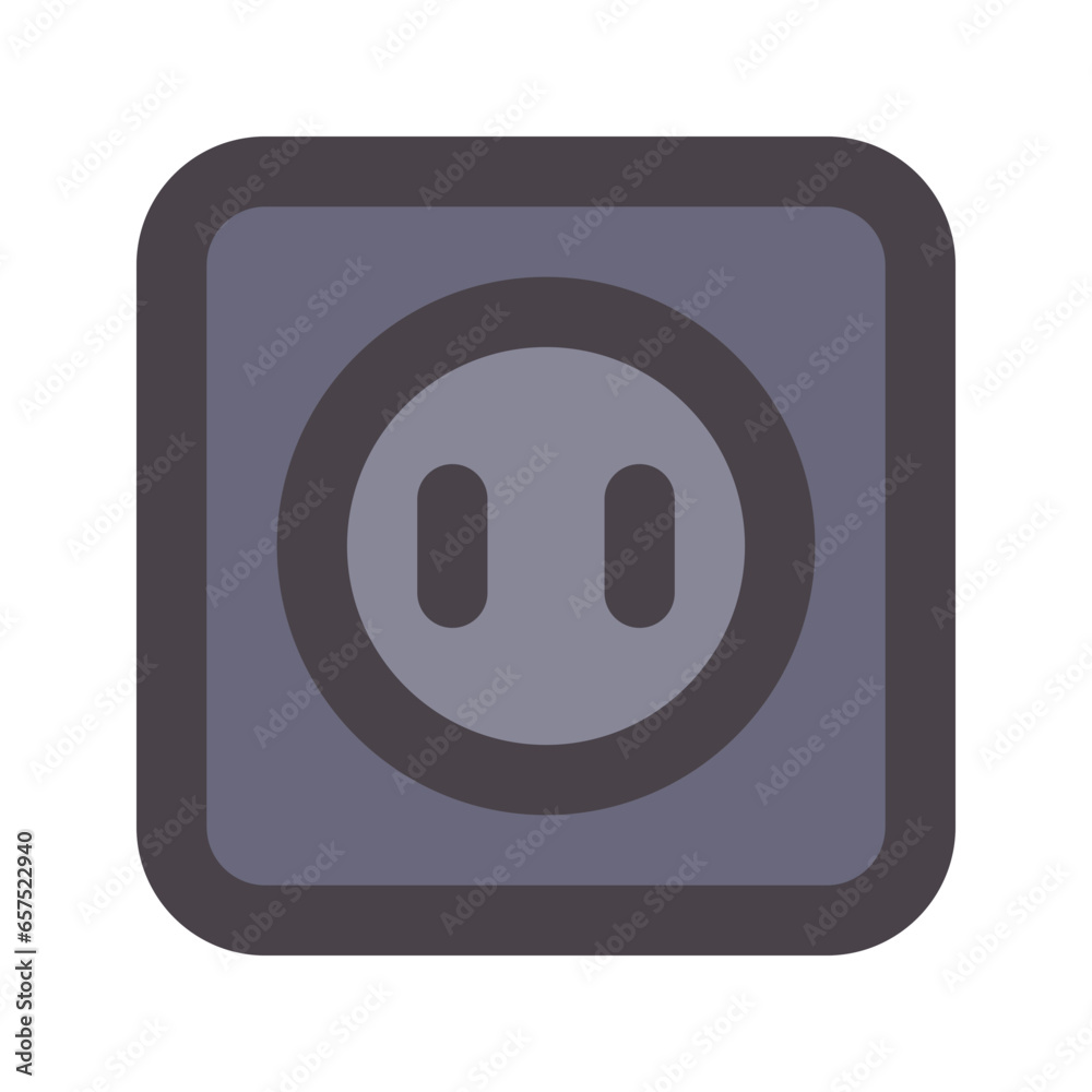 socket flat line icon socket flat line icon