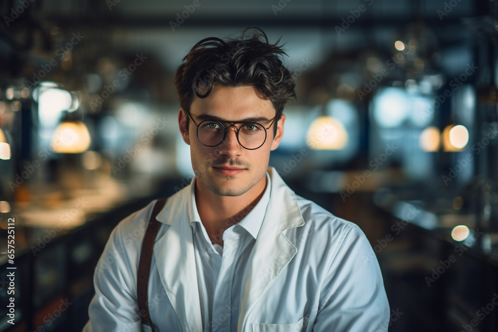 portrait of a man working in coffee shop