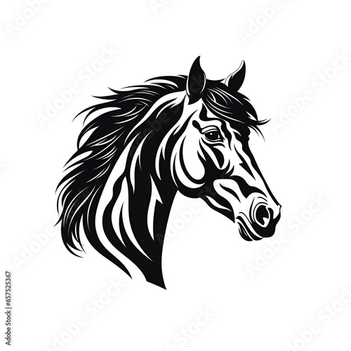 black Mustang Horse Head