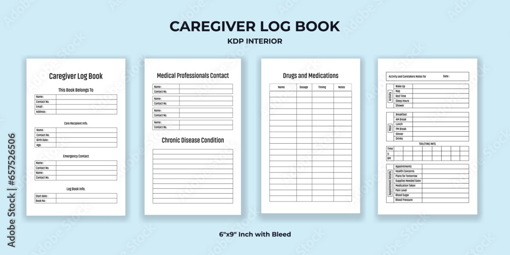 Caregiver Log Book KDP Interior Caregiver Log Book KDP Interior