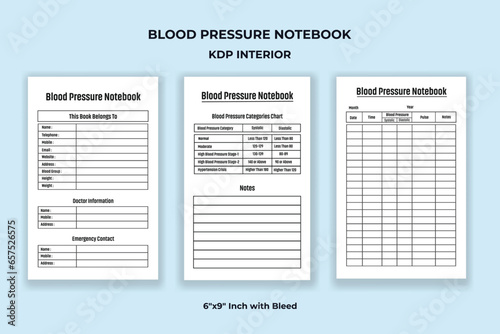 Blood Pressure Notebook KDP Interior