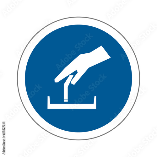 Cendrier éteindre cigarette EPI Panneau équipements sécurité au travail rond bleu