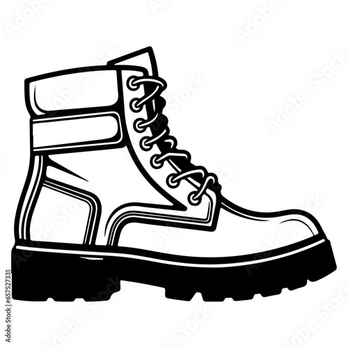 Hiking boot line icon. linear style sign for mobile concept and web design. Mens boots shoe outline vector icon. Symbol.